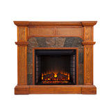 Cartwright Convertible Electric Fireplace - Mission Oak
