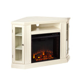 Sei Furniture Claremont Convertible Media Electric Fireplace Ivory Fe9314