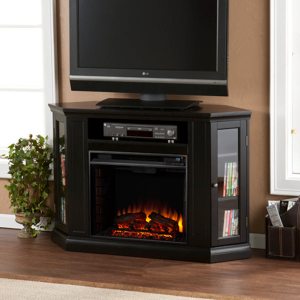 Sei Furniture Claremont Convertible Media Electric Fireplace Black Fe9315