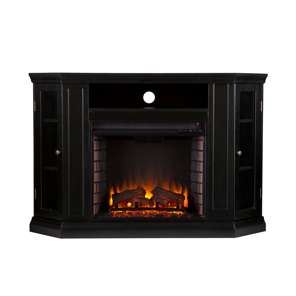 Sei Furniture Claremont Convertible Media Electric Fireplace Black Fe9315