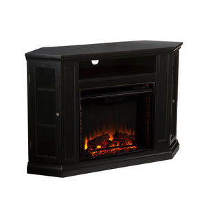 Sei Furniture Claremont Convertible Media Electric Fireplace Black Fe9315