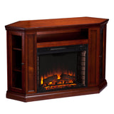 Sei Furniture Claremont Convertible Media Electric Fireplace Brown Maho Fe9316