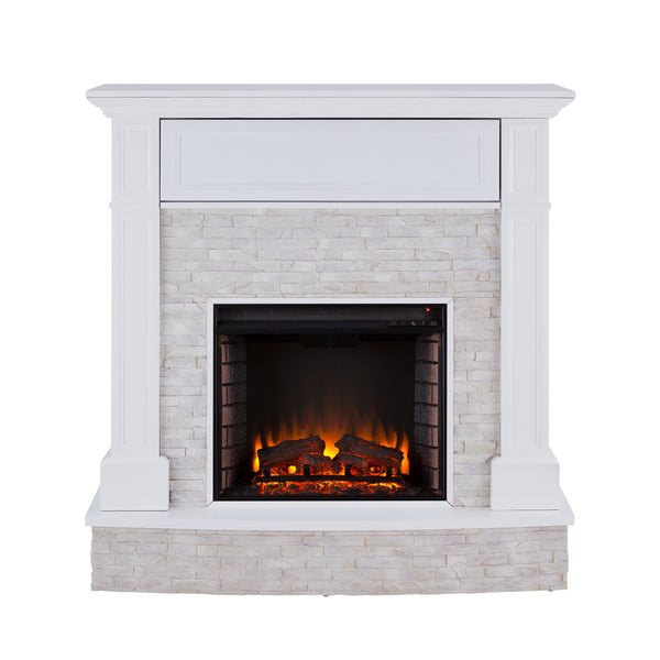Sei Furniture Jacksdale Faux Stone Media Fireplace Fe9365