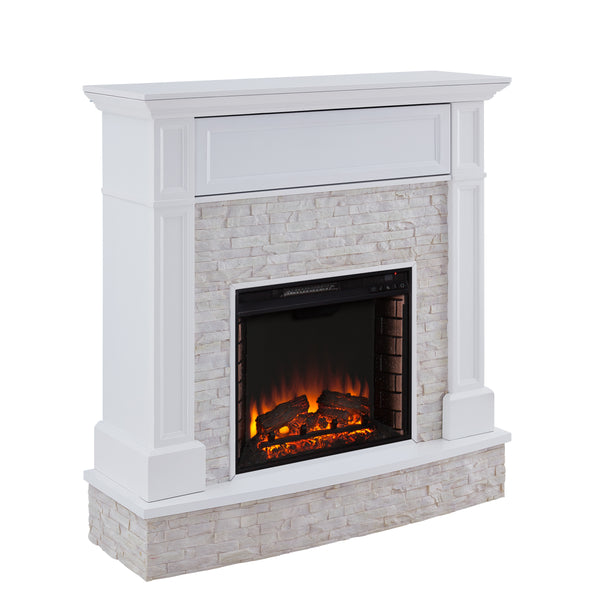 Sei Furniture Jacksdale Faux Stone Media Fireplace Fe9365