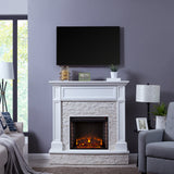 Sei Furniture Jacksdale Faux Stone Media Fireplace Fe9365