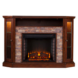 Sei Furniture Redden Corner Convertible Electric Media Fireplace Fe9392