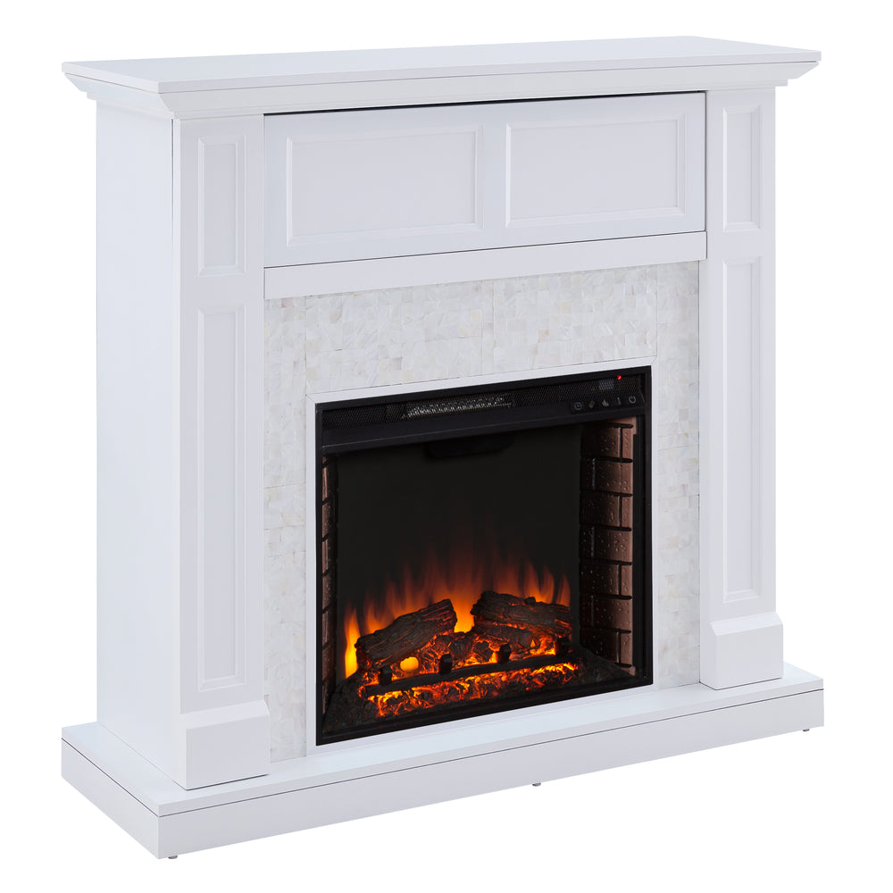 Sei Furniture Nobleman Tiled Media Fireplace Console Fe9396
