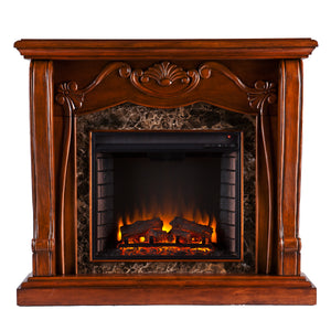 Sei Furniture Cardona Electric Fireplace Walnut Fe9664