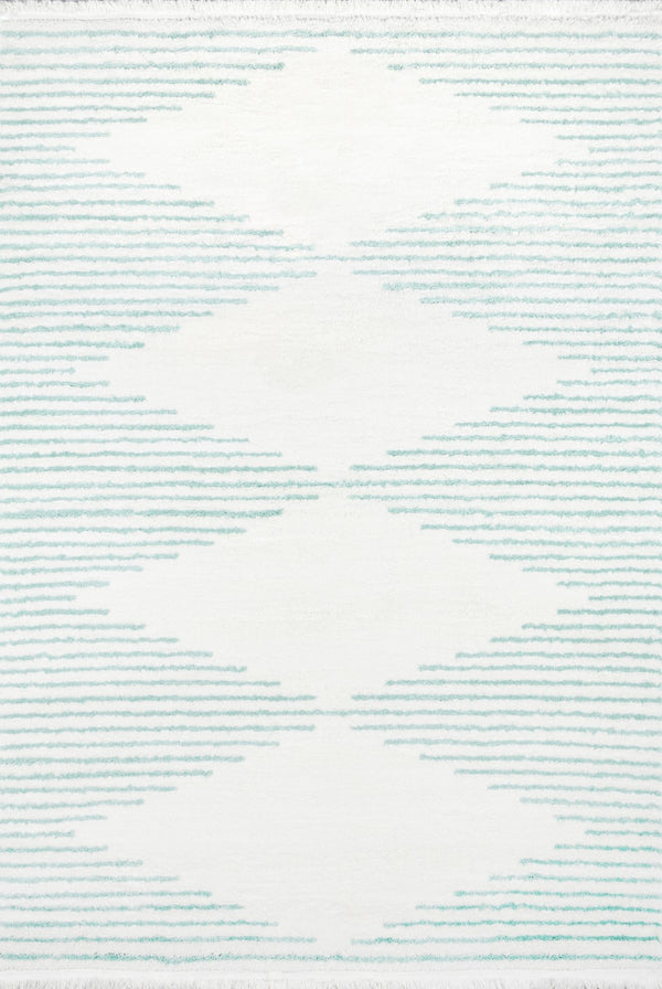 Momeni Novogratz Ferris FRR-1 Machine Made Modern Geometric Indoor Area Rug Aqua 9'10" x 12'10" FERRIFRR-1AQA9ACA