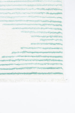 Momeni Novogratz Ferris FRR-1 Machine Made Modern Geometric Indoor Area Rug Aqua 9'10" x 12'10" FERRIFRR-1AQA9ACA