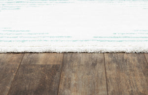 Momeni Novogratz Ferris FRR-1 Machine Made Modern Geometric Indoor Area Rug Aqua 9'10" x 12'10" FERRIFRR-1AQA9ACA