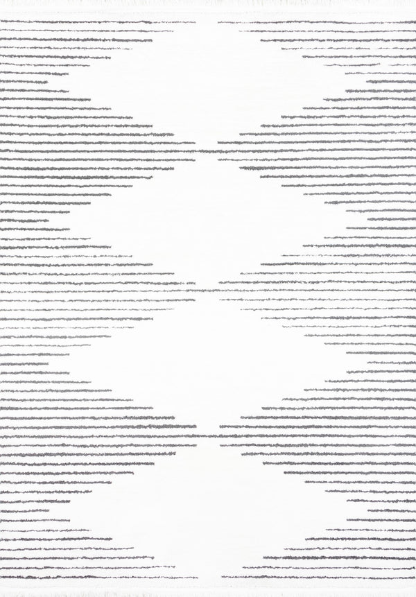 Momeni Novogratz Ferris FRR-1 Machine Made Modern Geometric Indoor Area Rug Ivory 9'10" x 12'10" FERRIFRR-1IVY9ACA