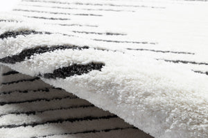 Momeni Novogratz Ferris FRR-1 Machine Made Modern Geometric Indoor Area Rug Ivory 9'10" x 12'10" FERRIFRR-1IVY9ACA