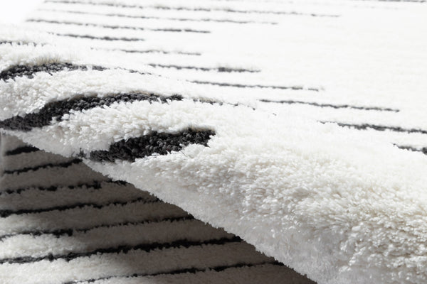 Momeni Novogratz Ferris FRR-1 Machine Made Modern Geometric Indoor Area Rug Ivory 9'10" x 12'10" FERRIFRR-1IVY9ACA