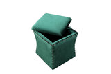 Shatana Home Ferris Storage Ottoman Green Velvet