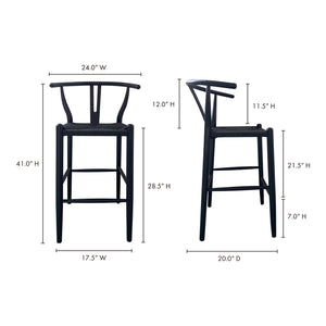 Ventana Barstool Black