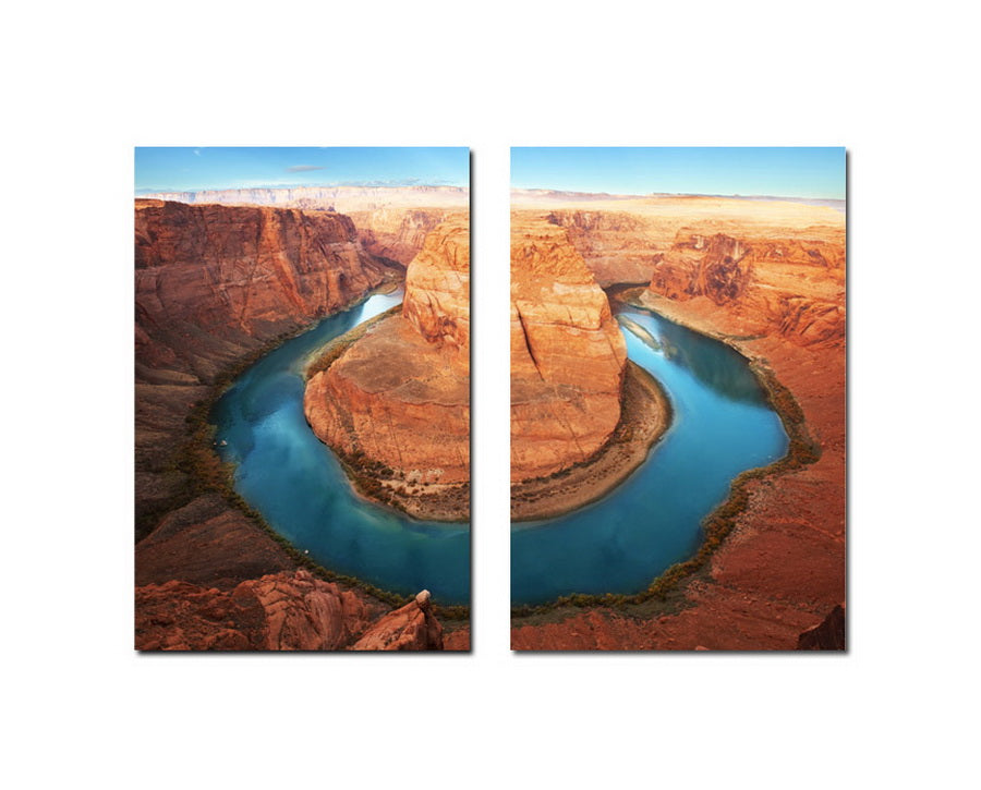 Baxton Studio Wraparound Waterway #1 Mounted Photography Print Diptych
