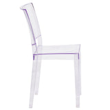 English Elm EE1835 Contemporary Commercial Grade Ghost Chair Clear EEV-13834