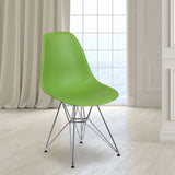 English Elm EE1839 Contemporary Commercial Grade Plastic Party Chair Green EEV-13839