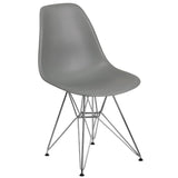 English Elm EE1839 Contemporary Commercial Grade Plastic Party Chair Moss Gray EEV-13840