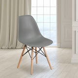 English Elm EE1841 Contemporary Commercial Grade Plastic Party Chair Moss Gray EEV-13850