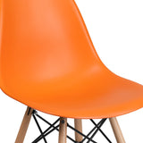 English Elm EE1841 Contemporary Commercial Grade Plastic Party Chair Orange EEV-13852
