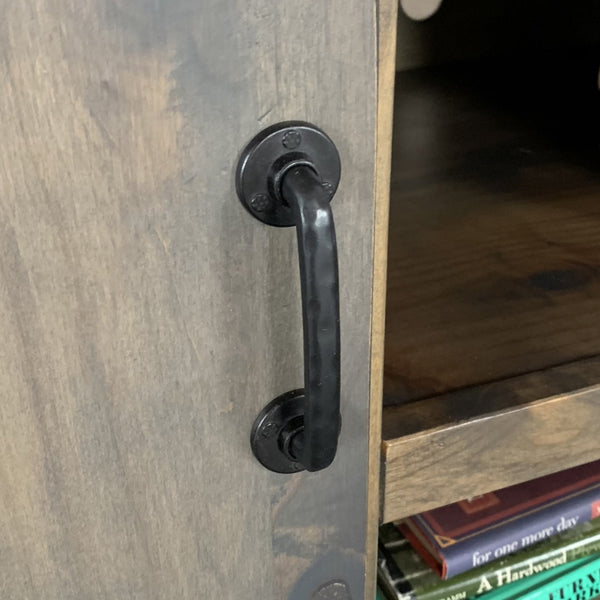 Legends Furniture Modern Farmhouse Fully Assembled Corner TV Stand with Sliding Barn Style Doors FH1322.BNW