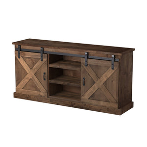 Legends Furniture Modern Farmhouse Fully Assembled TV Stand with Sliding Barn Style Doors FH1410.AWY
