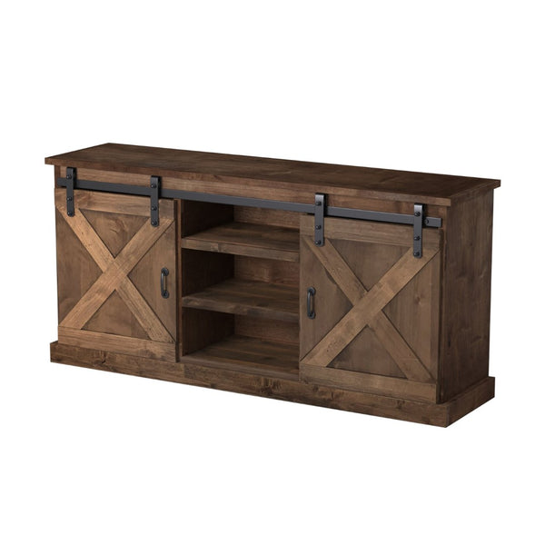 Legends Furniture Modern Farmhouse Fully Assembled TV Stand with Sliding Barn Style Doors FH1410.AWY