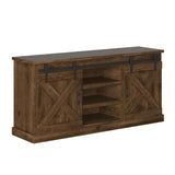 Legends Furniture Modern Farmhouse Fully Assembled TV Stand with Sliding Barn Style Doors FH1410.AWY