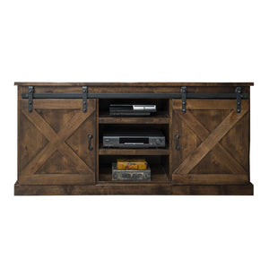 Legends Furniture Modern Farmhouse Fully Assembled TV Stand with Sliding Barn Style Doors FH1410.AWY