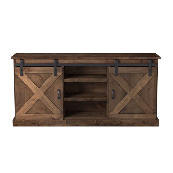 Legends Furniture Modern Farmhouse Fully Assembled TV Stand with Sliding Barn Style Doors FH1410.AWY
