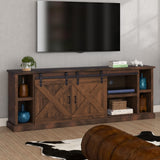 Legends Furniture Modern Farmhouse Fully Assembled Large TV Stand with Sliding Barn Style Doors FH1415.AWY