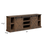 Legends Furniture Modern Farmhouse Fully Assembled Large TV Stand with Sliding Barn Style Doors FH1415.AWY