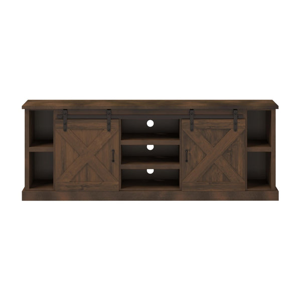 Legends Furniture Modern Farmhouse Fully Assembled Large TV Stand with Sliding Barn Style Doors FH1415.AWY