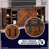 Legends Furniture Modern Farmhouse Fully Assembled Large TV Stand with Sliding Barn Style Doors FH1415.AWY