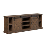 Legends Furniture Modern Farmhouse Fully Assembled Large TV Stand with Sliding Barn Style Doors FH1415.AWY