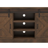 Legends Furniture Modern Farmhouse Fully Assembled Large TV Stand with Sliding Barn Style Doors FH1415.AWY