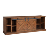 Legends Furniture Modern Farmhouse Fully Assembled Large TV Stand with Sliding Barn Style Doors FH1415.AWY