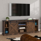 Legends Furniture Modern Farmhouse Fully Assembled Large TV Stand with Sliding Barn Style Doors FH1415.AWY