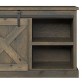 Legends Furniture Modern Farmhouse Fully Assembled TV Stand with Sliding Barn Style Doors FH1420.BNW