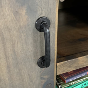 Legends Furniture Modern Farmhouse Fully Assembled Corner TV Stand with Sliding Barn Style Doors FH1422.BNW