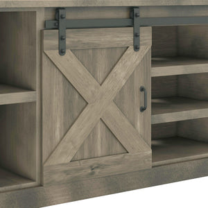 Legends Furniture Modern Farmhouse Fully Assembled Large TV Stand with Sliding Barn Style Doors FH1425.BNW