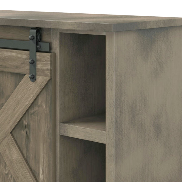 Legends Furniture Modern Farmhouse Fully Assembled Large TV Stand with Sliding Barn Style Doors FH1425.BNW