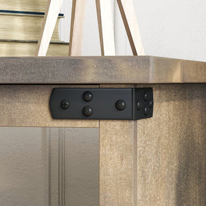 Legends Furniture Modern Farmhouse End Table with Metal Accents FH4120.BNW