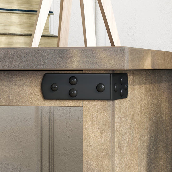 Legends Furniture Modern Farmhouse End Table with Metal Accents FH4120.BNW