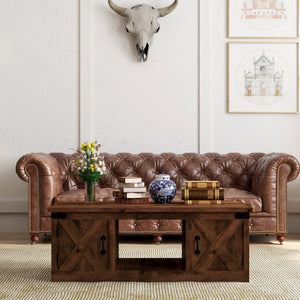 Legends Furniture Modern Farmhouse Storage Coffee Table with Metal Accents FH4210.AWY