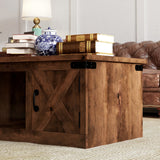 Legends Furniture Modern Farmhouse Storage Coffee Table with Metal Accents FH4210.AWY