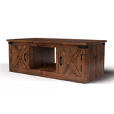 Legends Furniture Modern Farmhouse Storage Coffee Table with Metal Accents FH4210.AWY