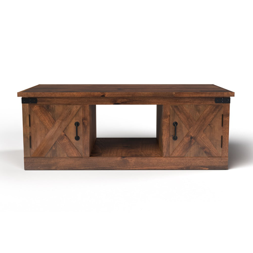 Legends Furniture Modern Farmhouse Storage Coffee Table with Metal Accents FH4210.AWY